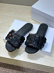 Dior Bloom Slide Black Dior Clover Embroidered Lambskin - 3