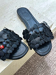 Dior Bloom Slide Black Dior Clover Embroidered Lambskin - 2