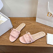 Dior Cannage Slide Soupir Pink Quilted Cannage Lambskin  - 6