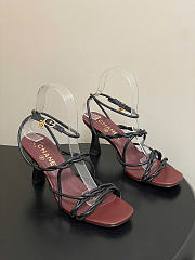 Chanel Sandals Lambskin Black 70mm G47172 - 1