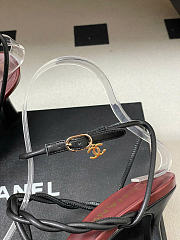 Chanel Sandals Lambskin Black 70mm G47172 - 6
