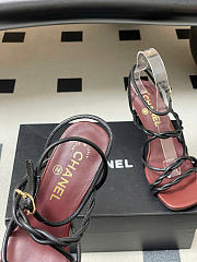 Chanel Sandals Lambskin Black 70mm G47172 - 4