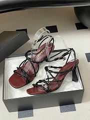 Chanel Sandals Lambskin Black 70mm G47172 - 3
