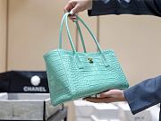 Chanel Small Tote Crocodile Embossed Calfskin & Gold-Tone Metal Green - 39x20x13cm - 5