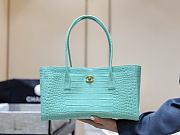 Chanel Small Tote Crocodile Embossed Calfskin & Gold-Tone Metal Green - 39x20x13cm - 2