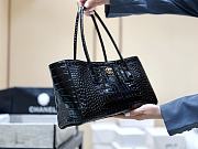 Chanel Small Tote Crocodile Embossed Calfskin & Gold-Tone Metal Black - 39x20x13cm - 5