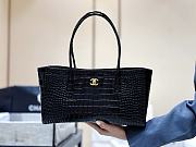 Chanel Small Tote Crocodile Embossed Calfskin & Gold-Tone Metal Black - 39x20x13cm - 4