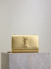  YSL Kate Small In Metallic Leather In Gold - 20x12.5x5cm - 1