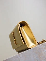  YSL Kate Small In Metallic Leather In Gold - 20x12.5x5cm - 4
