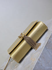 YSL Kate Small Tassel In Metallic Leather Gold - 20x12.5x5cm - 5