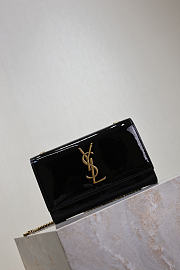 YSL Kate Small In Patent Leather Black - 20x12.5x5cm - 2