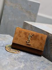 YSL Kate Small In Suede Leather Brown - 20x12.5x5cm - 2