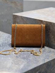 YSL Kate Small In Suede Leather Brown - 20x12.5x5cm - 5