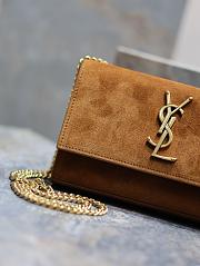 YSL Kate Small In Suede Leather Brown - 20x12.5x5cm - 6