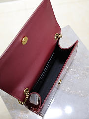 YSL Kate Small In Patent Leather Burgundy - 20x12.5x5cm - 4