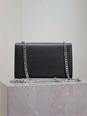 YSL Kate Small In Grain De Poudre Embossed Leather Black Silver Hardware - 20x12.5x5cm - 6