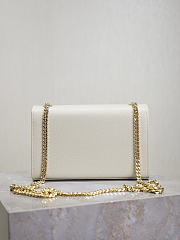 YSL Kate Small In Grain De Poudre Embossed Leather White - 20x12.5x5cm - 3