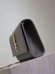 YSL Kate Small In Grain De Poudre Embossed Leather Gray - 20x12.5x5cm - 6