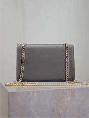 YSL Kate Small In Grain De Poudre Embossed Leather Gray - 20x12.5x5cm - 2