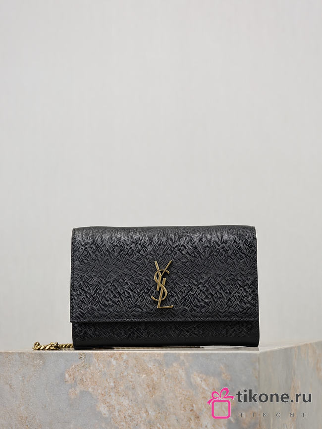 YSL New Kate Small In Grain De Poudre Embossed Leather Black - 20x12.5x5cm - 1