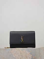 YSL New Kate Small In Grain De Poudre Embossed Leather Black - 20x12.5x5cm - 1
