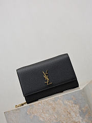 YSL New Kate Small In Grain De Poudre Embossed Leather Black - 20x12.5x5cm - 5