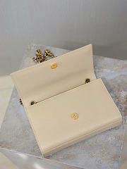 YSL New Kate Small In Grain De Poudre Embossed Leather Beige - 20x12.5x5cm - 3