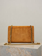 YSL New Kate Small In Suede Leather Brown - 20x12.5x5cm - 5