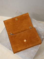 YSL New Kate Small In Suede Leather Brown - 20x12.5x5cm - 4