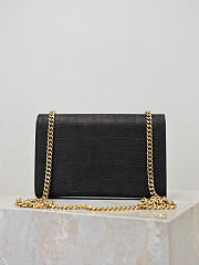 Ysl Kate Small Crocodile-Embossed Nubuck Leather Black - 20x13.5x5.5cm - 4