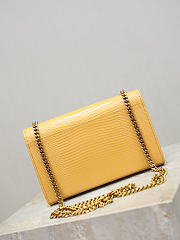 YSL Kate Small Tassel In Lizard Leather Yellow - 20x12.5x5cm - 3