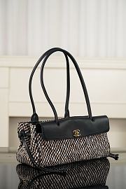Chanel Small Tote Grained Calfskin Tweed & Gold-Tone Metal Black Multicolor - 30.5x15x11.5cm - 6