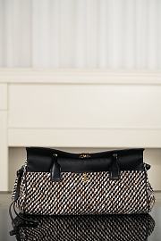 Chanel Small Tote Grained Calfskin Tweed & Gold-Tone Metal Black Multicolor - 30.5x15x11.5cm - 5