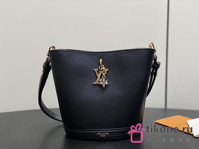 LV Bloom Mini Hobo Calfskin Leather Black - 16x17.5x11cm - 1