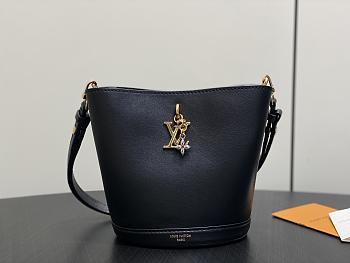 LV Bloom Mini Hobo Calfskin Leather Black - 16x17.5x11cm