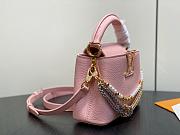 LV Capucines Mini Taurillon Leather Sweet Pink M27309 - 21x13.6x8cm - 6