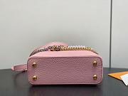 LV Capucines Mini Taurillon Leather Sweet Pink M27309 - 21x13.6x8cm - 5