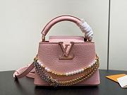 LV Capucines Mini Taurillon Leather Sweet Pink M27309 - 21x13.6x8cm - 3