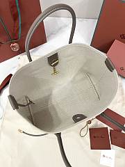 Loro Piana Ghiera Shopper Small Cotton Linen Natural Almond Tree (B5UW) - 28x19x12cm - 4