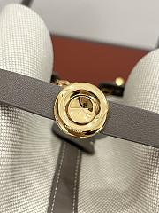 Loro Piana Ghiera Shopper Small Cotton Linen Natural Almond Tree (B5UW) - 28x19x12cm - 3