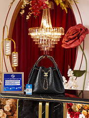 Chanel 25 Small Handbag Perforated Calfskin & Gold-Tone Metal Black - 30x26x14cm - 2