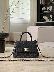 Chanel Clutch With Chain Washed Denim Calfskin & Gold-Tone Metal Black - 14.5x11.5x5.5cm - 2