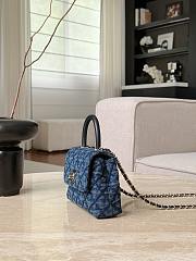 Chanel Clutch With Chain Washed Denim Calfskin & Gold-Tone Metal Blue - 14.5x11.5x5.5cm - 3