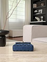 Chanel Clutch With Chain Washed Denim Calfskin & Gold-Tone Metal Blue - 14.5x11.5x5.5cm - 2