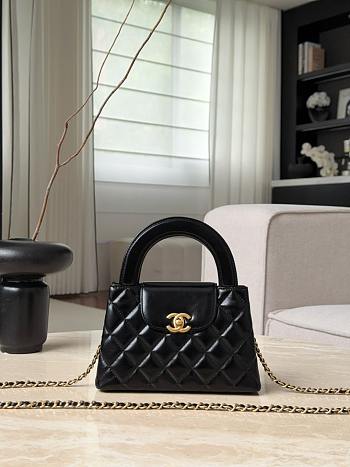 Chanel Mini Shopping Bag Shiny Lambskin & Gold-Tone Metal Black AS4416 - 19x13x7cm