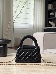 Chanel Mini Shopping Bag Shiny Lambskin & Gold-Tone Metal Black AS4416 - 19x13x7cm - 3