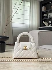 Chanel Mini Shopping Bag Shiny Lambskin & Gold-Tone Metal White AS4416 - 19x13x7cm - 3