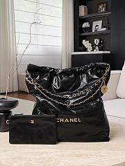 Chanel 22 Large Handbag Shiny Calfskin & Gold-Tone Metal Black - 51x37x14cm - 1