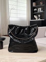 Chanel 22 Large Handbag Shiny Calfskin & Gold-Tone Metal Black - 51x37x14cm - 3
