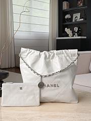 Chanel 22 Handbag Shiny Calfskin & Silver-Tone Metal Black - 42x36x8cm - 4